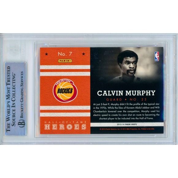 Calvin Murphy Autographed Houston Rockets 2013 Panini Card Beckett Authenticated - Picture 2 of 5